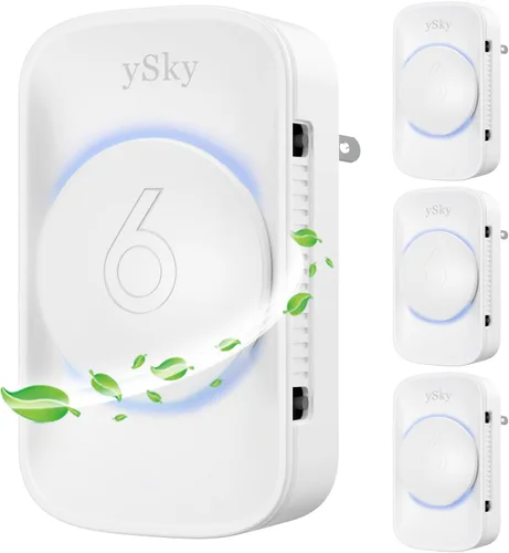 Vista 9 de ySky Purificador de aire enchufable para el hogar (3 paquetes), purificador de aire de iones negativos, ionizadores silenciosos ambientadores
