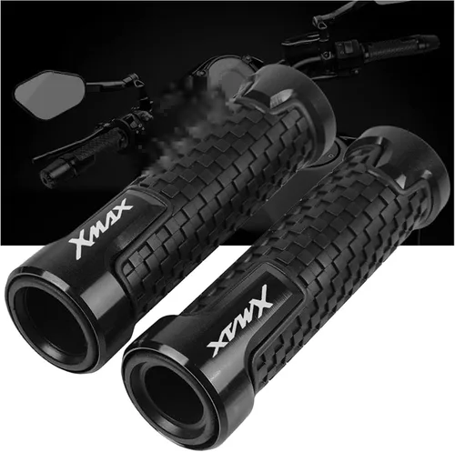 Vista 3 de Motorcycle Handlebar Grips for Xmax 125 250 300 400 X-MAX 2017 2018 2019 7/8'' 22mm Motorcycle Handle Ends Grips Bar Hand Grip Handlebar Xmax Black