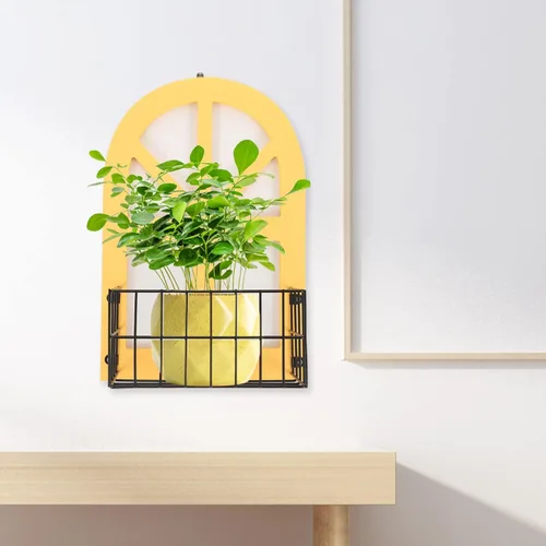 Vista 7 de Beavorty Estante para colgar en la pared, estante de almacenamiento para baño, cesta de almacenamiento amarilla, decoración de habitación