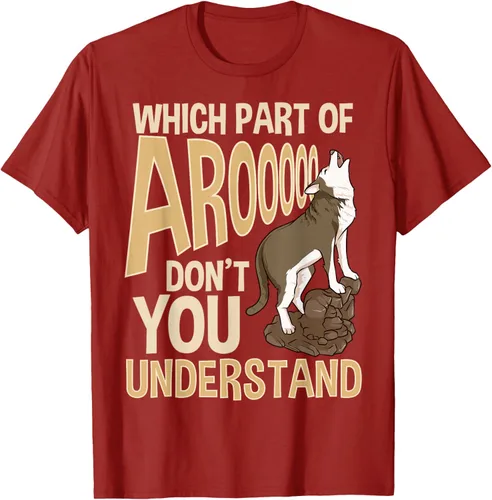 Vista 61 de What Part Of Aroooo Don't You Understand Husky - Camiseta para perro, Negro, S