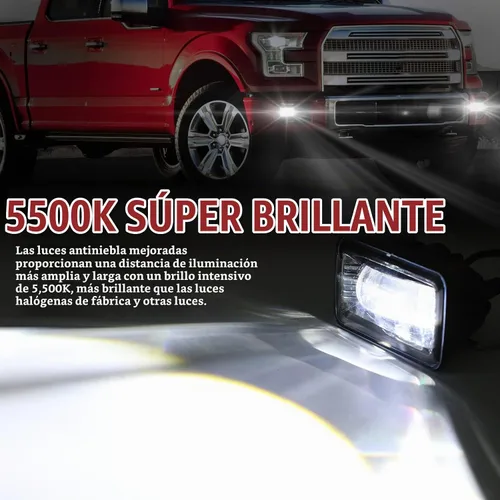 Vista 2 de Luces antiniebla LED de BUNKER INDUST para Ford F150 2015-2020 / SUPER DUTY 2017 2018, kit de luces antiniebla para parachoques OEM