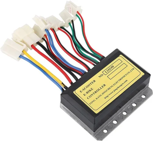 Vista 7 de Controlador de motor de scooter eléctrico, controlador de motor cepillado de doble voltaje de 24 V/12 V, compatibilidad universal para viajeros