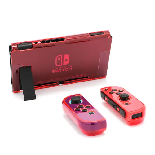 Vista 6 de Dockable Case for Nintendo Switch, Protective Case for Nintendo Switch with a Tempered Glass Screen Protector and 6 Joy Stick Covers, Fit into the