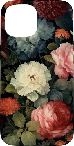 Vista 6 de Vintage Dark Flower Pattern Moody Floral Case for iPhone 16