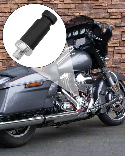 Vista 5 de Sensor de presión de aceite apto para Harley Davidson FLHTC FLHTK FLHTRU FLTRX FLHX Reemplazar 74438-99 74438-99A 32-1396, negro