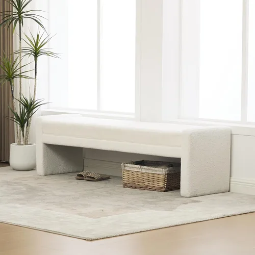 Vista 15 de Banco de almacenamiento ovalado otomano, taburete con patas de madera de goma para sala de estar, entrada y dormitorio (verde)