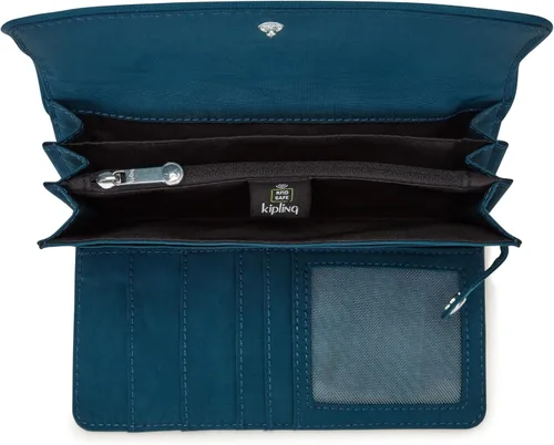 Vista 3 de Kipling Money Land para mujer, tecnología RFID anti-hacker, billetera de nailon a presión