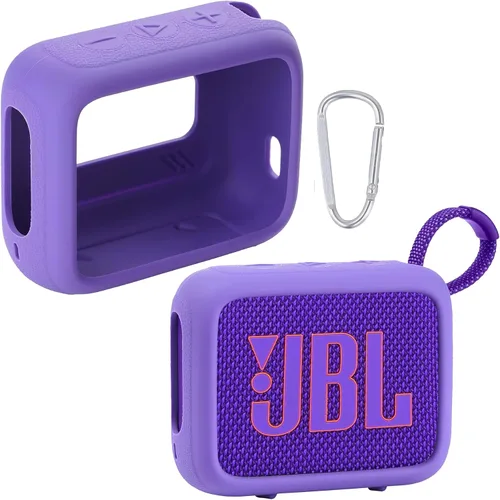 Vista 13 de Funda de silicona para altavoz Bluetooth impermeable JBL Go 4, color azul Estuche azul