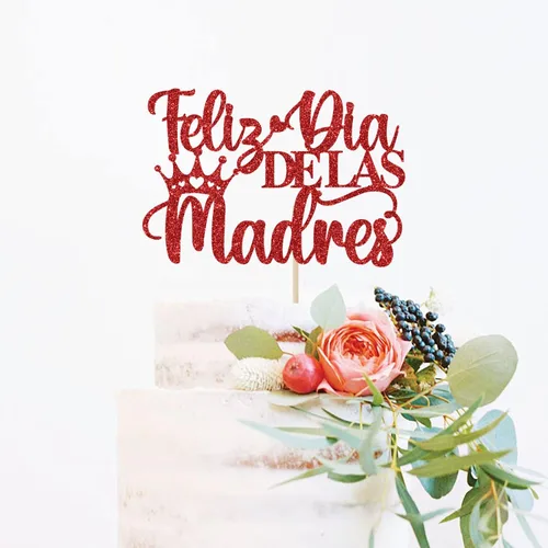 Vista 2 de Feliz Dia De Las Madres Decoración para tartas, Feliz Cumpleanos Mamá, Best Mom Ever, Feliz Dia Mama, Feliz Día de la Madre, Decoración para fiestas