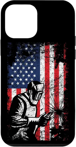 Vista 16 de Welder Gifts - Funda de soldadura patriótica con bandera estadounidense para iPhone 17