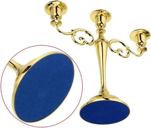Vista 5 de OwnMy Candelabro de 3 Brazos de Metal Portavelas Plateado Europeo Elegante Portavelas para Boda, Mesa de Comedor, Navidad, Fiesta, Decoración