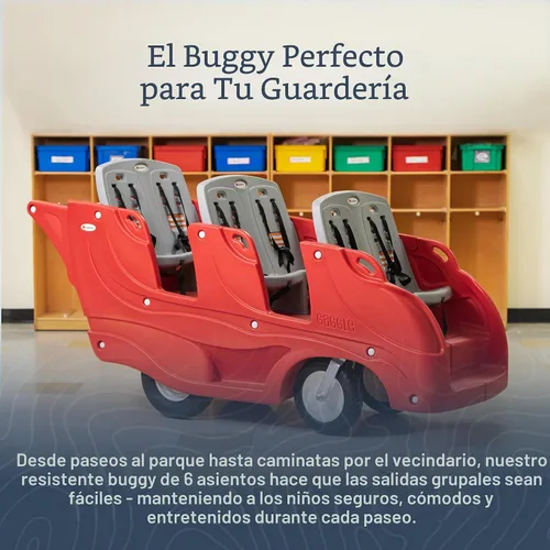 Vista 8 de Gaggle Parade - Cochecito para 6 pasajeros, color rojo