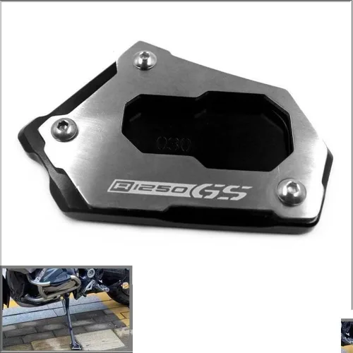 Vista 2 de Almohadilla lateral de motocicleta para B&MW R1250 GS R 1250 GSA R 1250GS HP motocicleta CNC soporte lateral ampliar extensión Kickstand R1250GS 3