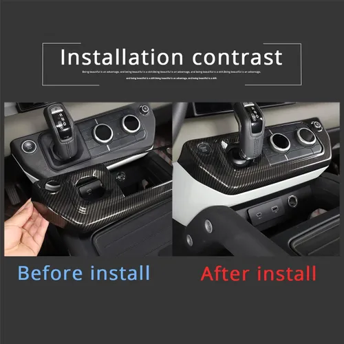 Vista 4 de Marco de botón de modo de aire acondicionado de control central ABS para Land Rover Defender 110 2020 2021 2022 2023 Accesorios de coche