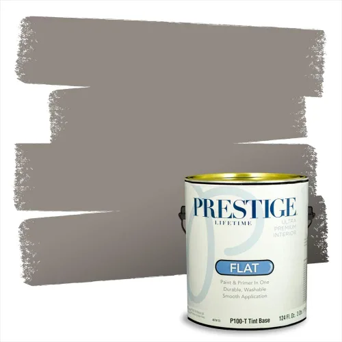 Vista 133 de PRESTIGE Pinturas Pintura Exterior e Imprimación en Uno, 1 Galón, Mate, Combinación Comparable de Sherwin Williams* Black Magic* SW6991-PCM