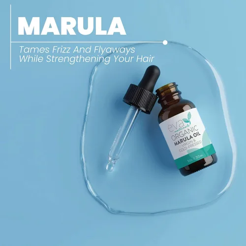 Vista 6 de Eva Naturals Aceite de marula – Aceite prensado en frío 100% puro para cara, cabello, piel y cuerpo – Suero facial ligero y de masaje – Hidratante