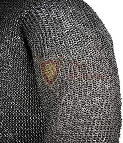 Vista 2 de Camisa de manga completa con remachado redondo de 0.236in con anillo plano alternativo Hauberk Chainmail Armor
