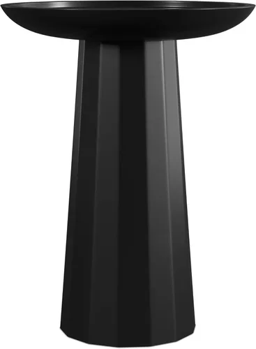 Vista 8 de SIMPLIHOME Dayton - Mesa auxiliar redonda contemporánea de madera maciza de mango de 13 pulgadas de ancho en negro, completamente ensamblada