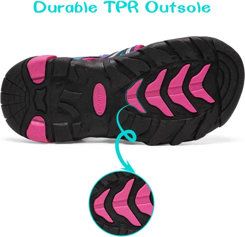 Vista 7 de DREAM PAIRS Sandalias deportivas de verano para niños y niñas para niños pequeños y grandes