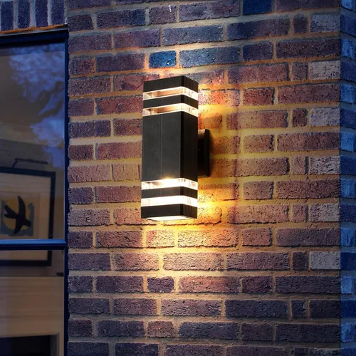Vista 13 de Luces de pared para exteriores de anochecer a amanecer - Diseño impermeable de 2 capas, modernas lámparas de exterior de aluminio para casa, luces