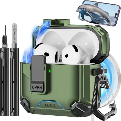 Vista 34 de Pohgelan Compatible con AirPods Pro 2ª/1ª funda (azul)
