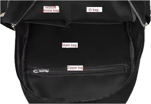 Vista 5 de go-done Mochila para mujer, Negro1, Moda