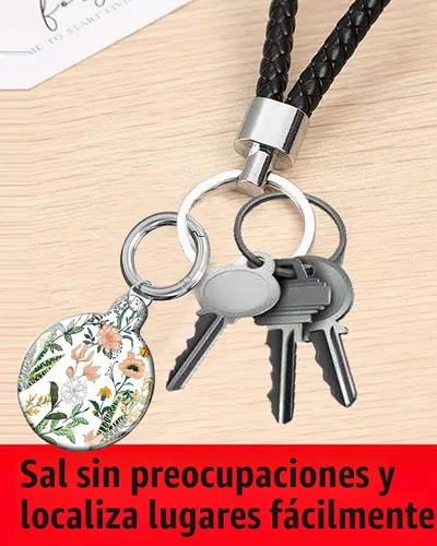 Vista 5 de ANDRIU Funda compatible con Air Tag, funda protectora con soporte para llavero de bucle, resistente a los arañazos para cartera, equipaje, perro