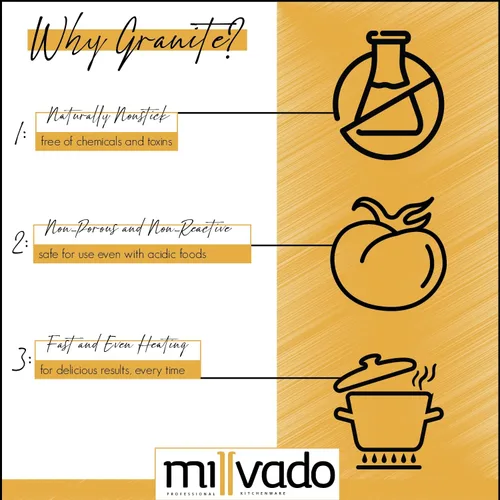 Vista 6 de Millvado Olla de Caldo de Granito de 5 Cuartos, Olla de Sopa Antiadherente con Tapa, Utensilios de Cocina de Esmalte Moteado, Olla de Caldo Grande