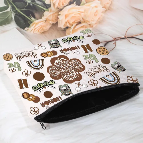 Vista 3 de POFULL Brownie Troop Gift Scout Brownie Bolsa Cosmética Scout Troop Regalos