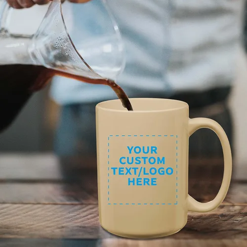 Vista 8 de DISCOUNT PROMOS Tazas de café de cerámica grandes personalizadas de 15 onzas, juego de 10/50/100, paquete personalizado a granel, perfecto