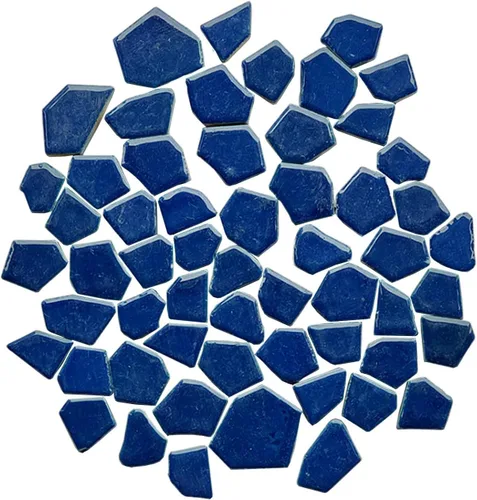Vista 8 de 200g Azulejos de Cerámica Verde Cuadrados, Azulejos de Mosaico de Cerámica, Piezas de Mosaico de Cerámica Coloridas, Suministros Artísticos