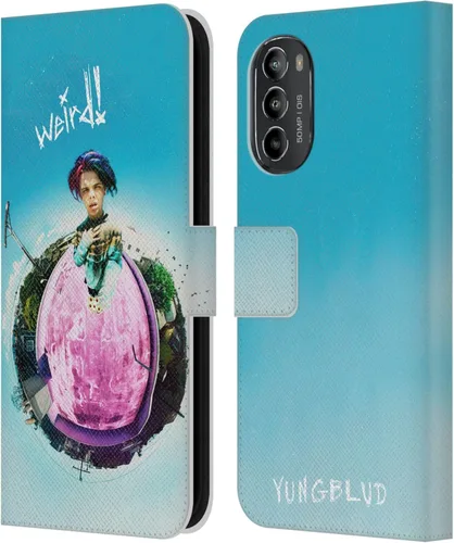 Vista 10 de Head Case Designs Officially Licensed Yungblud Face Graphics Leather Book Wallet Case Cover Compatible with Motorola Moto G82 5G