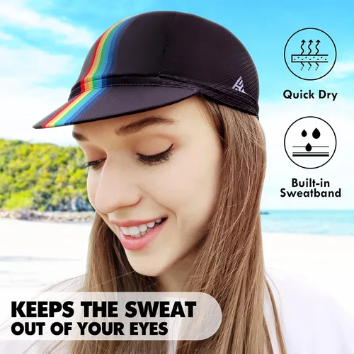 Vista 4 de Hikenture Cycling Cap for Men and Women,Bike Hat with Visor Summer Sun Hat