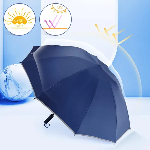 Vista 3 de Bodyguard Inverted Umbrella, Large Windproof Umbrellas for Rain & Sun, Compact Umbrella Reverse Umbrella with Reflective Stripe, Teflon Umbrella for
