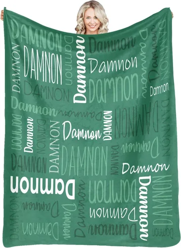 Vista 27 de Mantas personalizadas con nombres, regalos para bebés, niñas y niños, manta personalizada de vellón suave y sherpa con nombre para niños y adultos