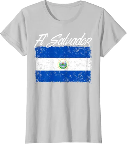 Vista 23 de Camiseta Salvadoreña Bandera El Salvador