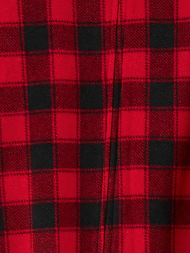 Vista 2 de Simple Joys by Carter's Pijama unisex de forro polar con pies de ajuste holgado y resistente al fuego para niños Oso/Buffalo Check