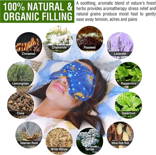 Vista 2 de Nature's Approach Paquete de felpa para cuello y hombro, almohadillas térmicas para microondas para terapia de calor y frío, paquetes calientes