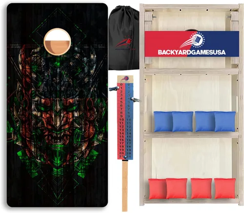 Vista 15 de CornholeGamesUSA Pro - Juego de tablas de Cornhole Fabricado en Estados Unidos Abedul báltico 3/4 Sin rebote Patas triples gruesas Dos