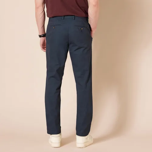 Vista 3 de Tienda Essentials Pantalón chino ajustado resistente a las arrugas, sin pinzas, para hombre
