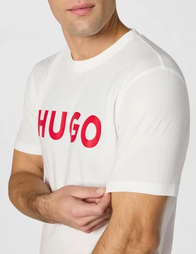 Vista 5 de Hugo Men's Print Logo Short Sleeve T-Shirt Blanco
