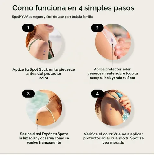 Vista 8 de SpotMyUV Adhesivos de protección solar, puntos indicadores SPF