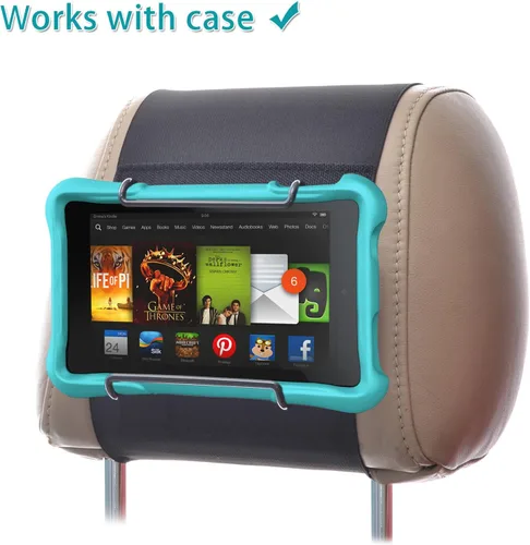 Vista 2 de Soporte para reposacabezas de coche en ángulo ajustable para reposacabezas de coche para tabletas de fuego de 7 a 10 pulgadas