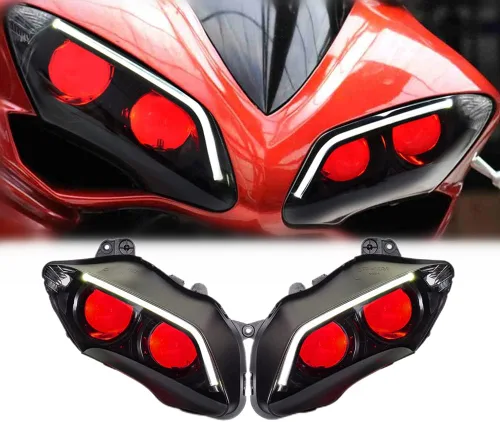 Vista 13 de Faro delantero KT R1 2007-2008, ojo de demonio azul