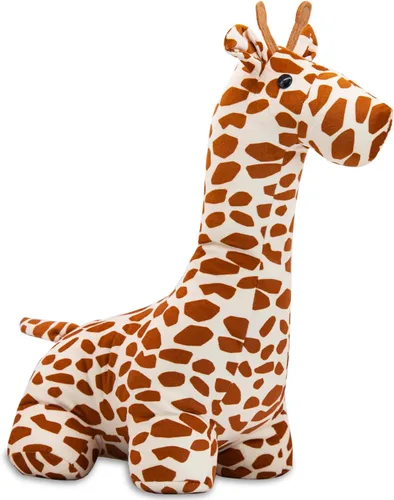 Vista 12 de Lindo tope de puerta decorativo para el hogar y la oficina, topes de puerta de piso, protectores de pared pesados de tela con peso animal, gato café