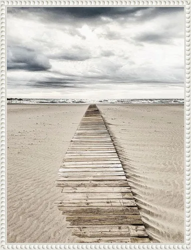 Vista 13 de Amanti Art Framed Canvas Wall Art 24x18 Sandy Beach Boardwalk by Incado, Framed Wall Art Canvas, Beach Artwork, Traditional Decor, Medium Poster