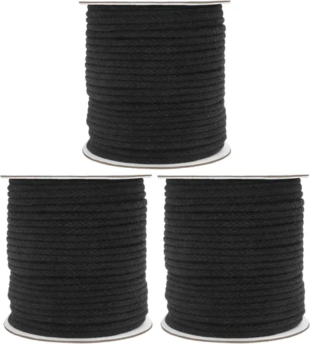 Vista 12 de Tenn Well Cordón de macramé de 165 pies y 0.197 in de algodón trenzado Beige