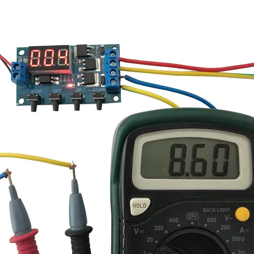 Vista 7 de Módulo de relé de retardo de temporizador programable DC 5V-36V Interruptor temporizador de ciclo ajustable de encendido/apagado con salida MOS dual
