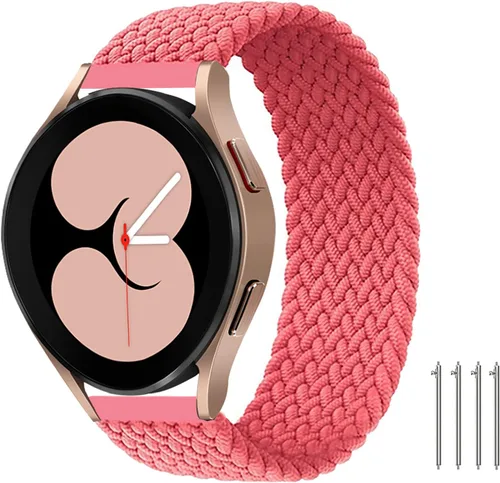 Vista 10 de Minggo Solo Loop - Correa trenzada compatible con Samsung Galaxy Watch 6/5/4 de 1.575 pulgadas, 1.732 pulgadas, correa elástica tejida para Galaxy