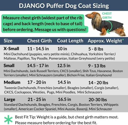 Vista 7 de DJANGO Abrigo de invierno reversible para perros con acolchado – Chaqueta de invierno cálida para perros y abrigo aislante repelente al agua